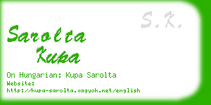 sarolta kupa business card